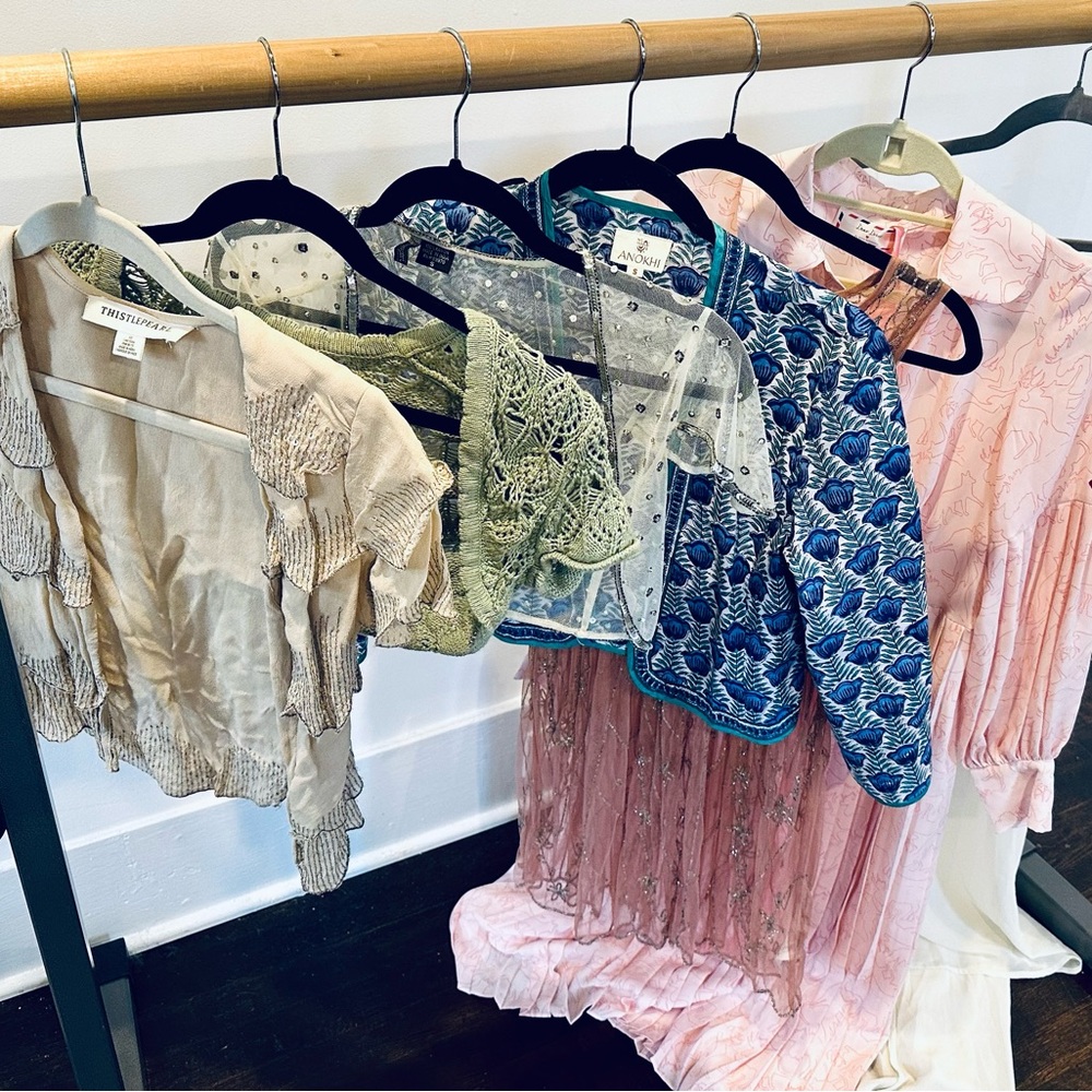 Fairy Princess BOHO Bundle! Free People NWT shrugs, dresses; size S—M
